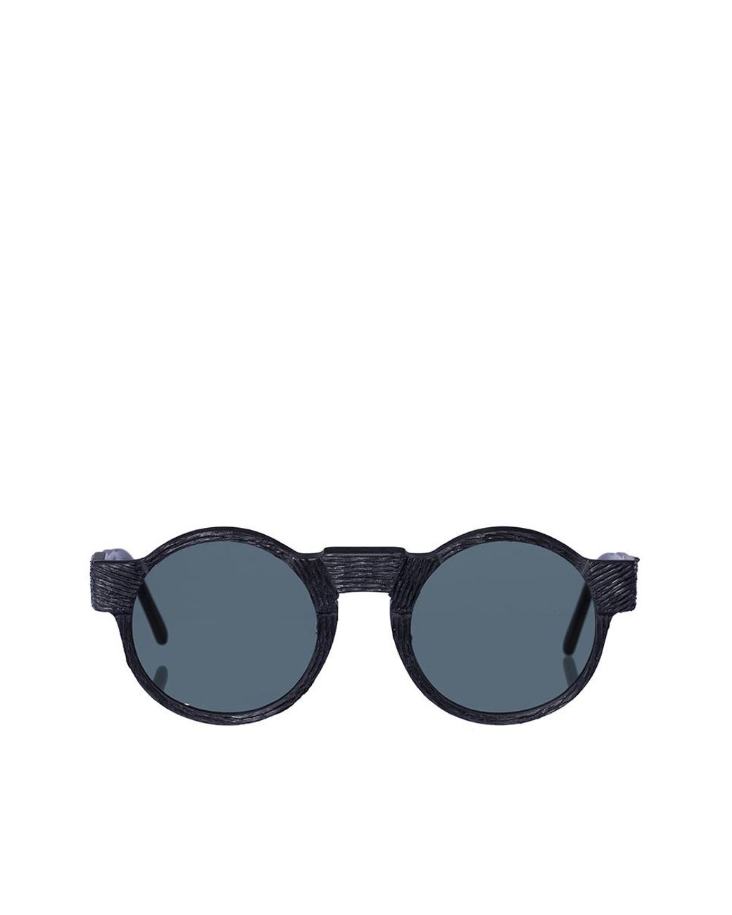Kuboraum Blue Round Frame Design Sunglasses for men