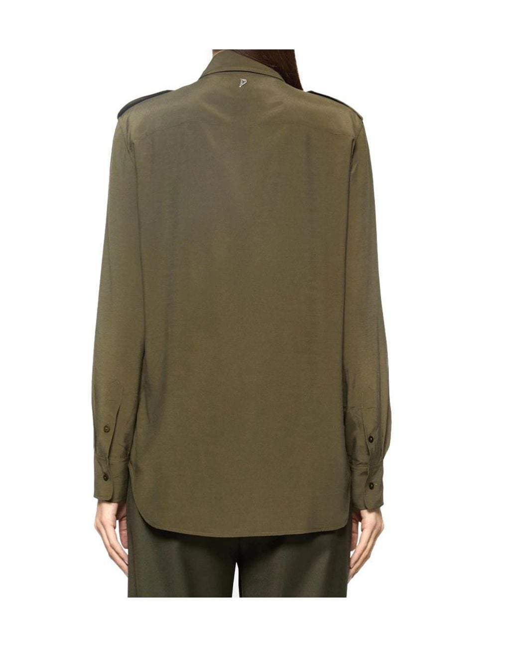 Dondup Green Spread-Collar Shirt