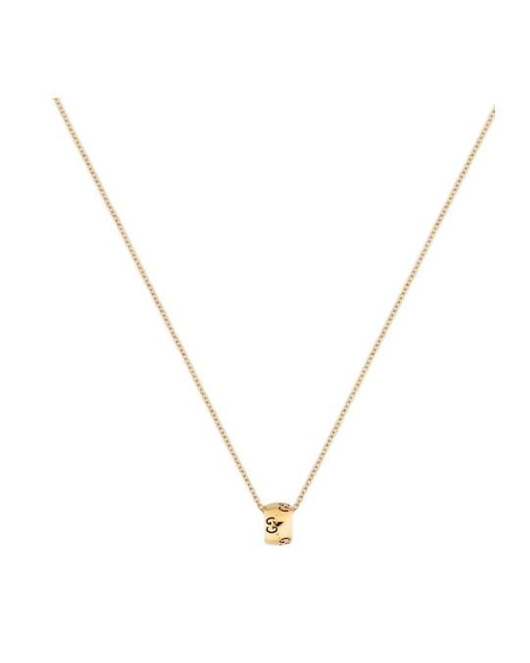 Gucci Metallic Icon 18K Gg Necklace