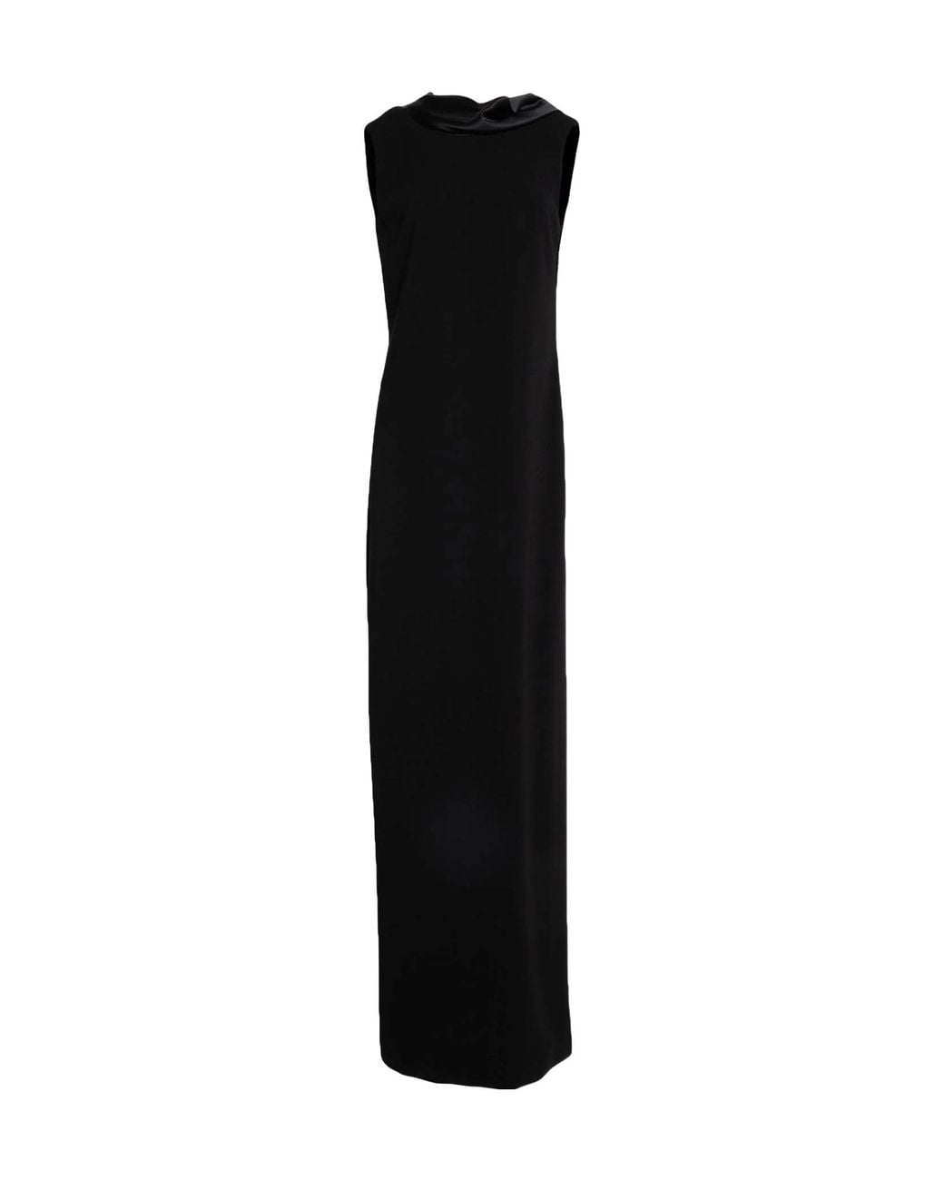 Max Mara Black Solid-Color Sleeveless Dress
