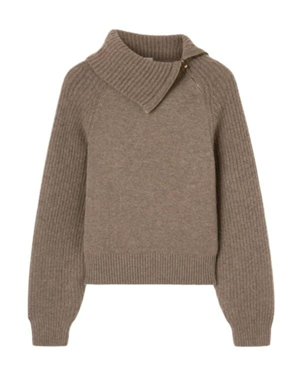Agnona Brown Long-Sleeved Sweater