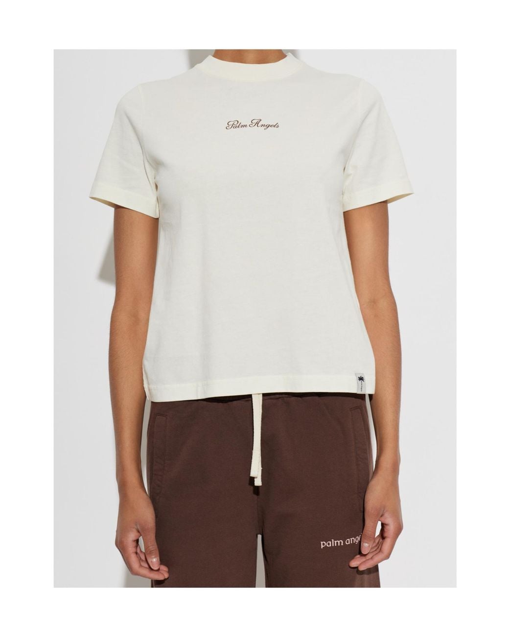 Palm Angels White Short-Sleeved T-Shirt
