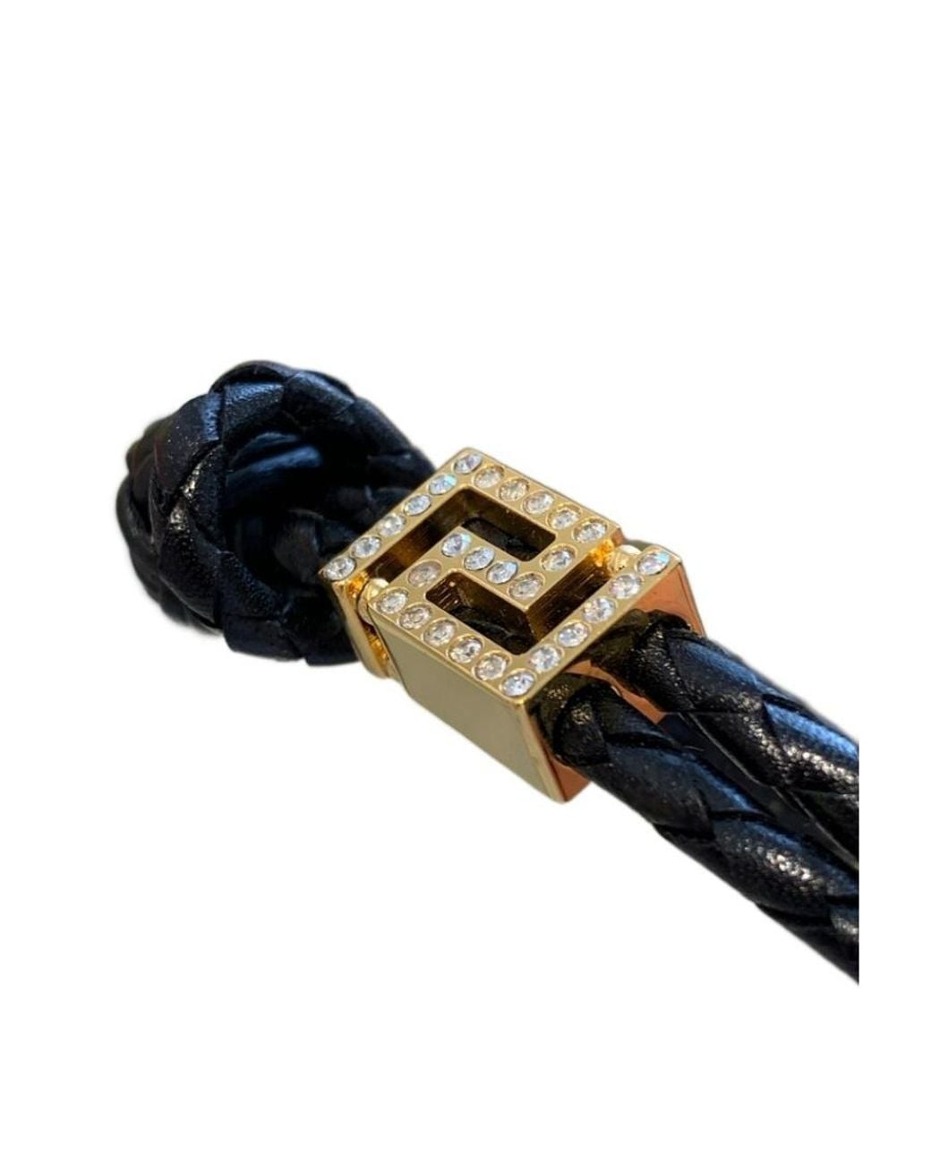 Versace Black Medusa Cord Bracelet for men