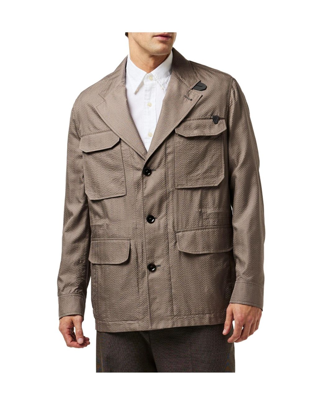 Brioni Brown Classic Button Blazer for men