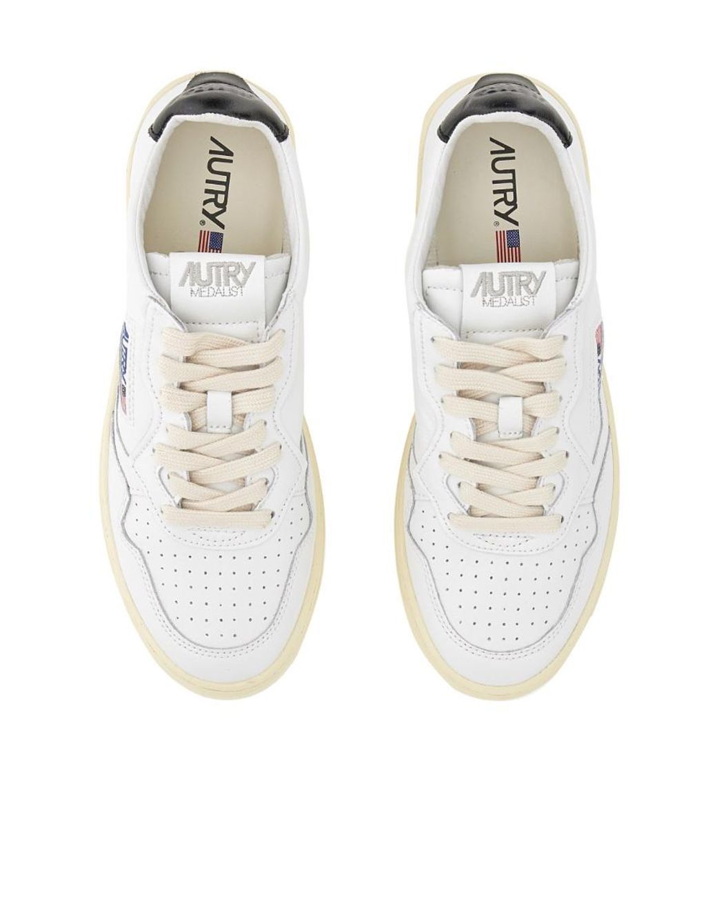 Autry White Low-Top Sneakers