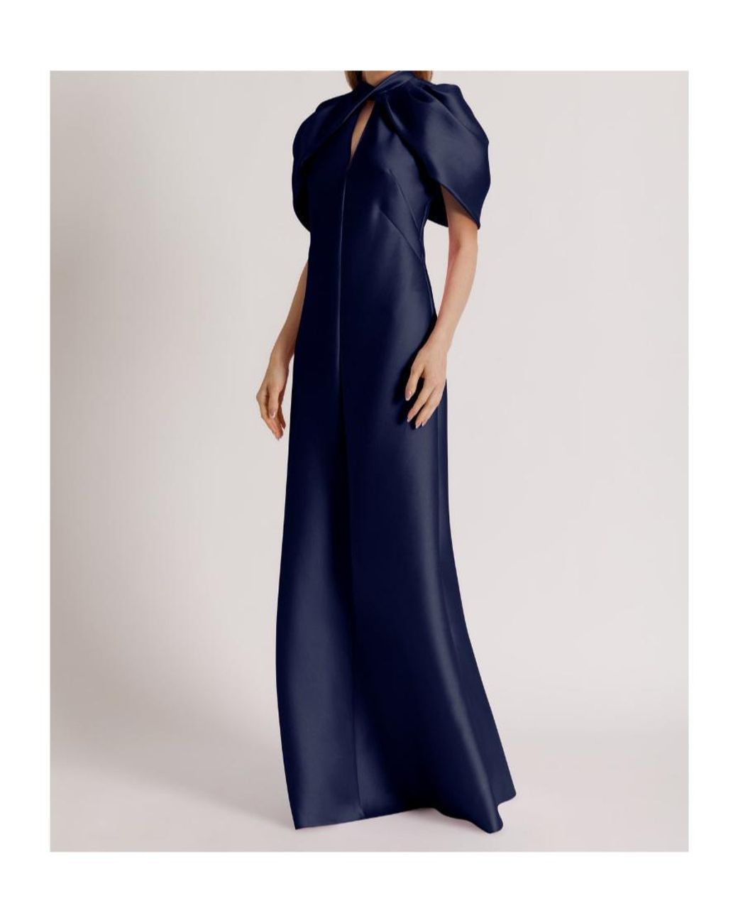 Alberta Ferretti Blue Dress With Cape Sleeves
