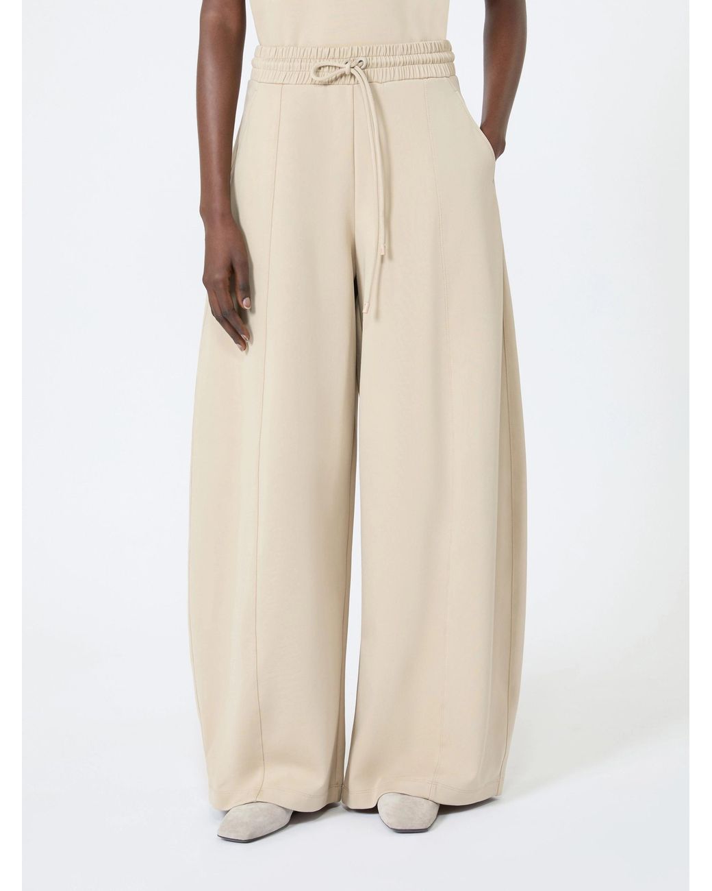 Max Mara Natural Olmo Barrel Leg Trousers