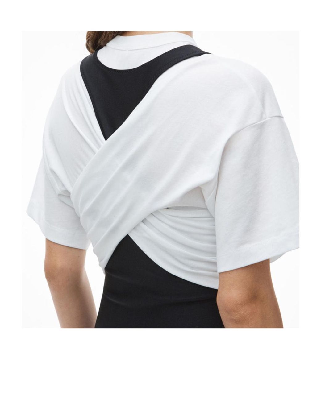 Alexander Wang Black Layered Cotton T-Shirt Dress