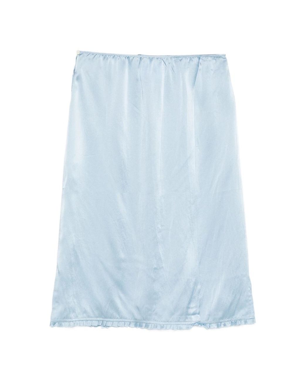 Prada Blue Drawstring Midi Skirt