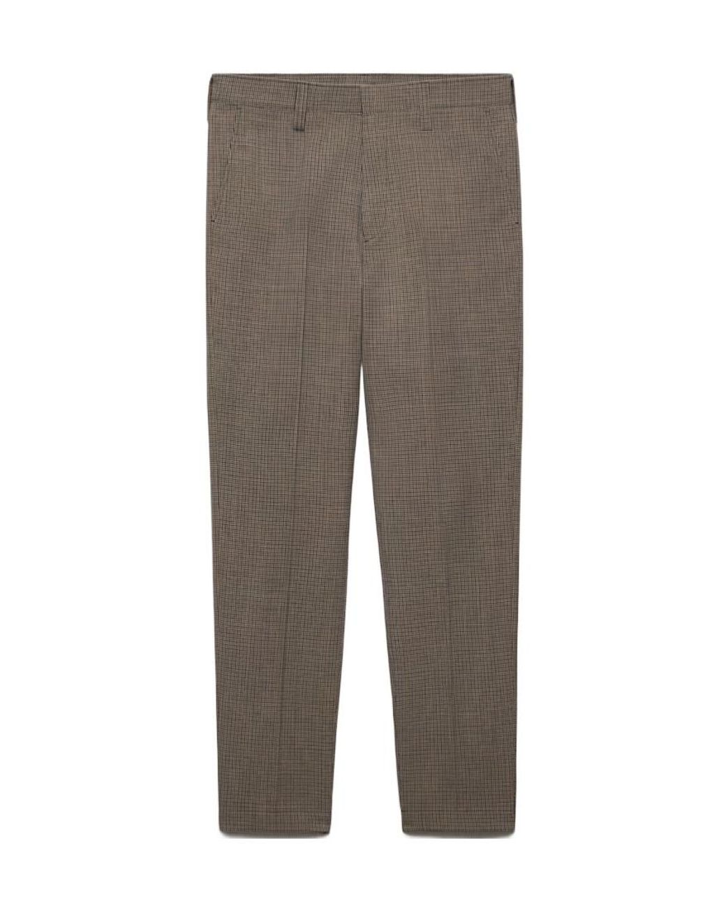 Prada Gray Checked Tailored Pants for men