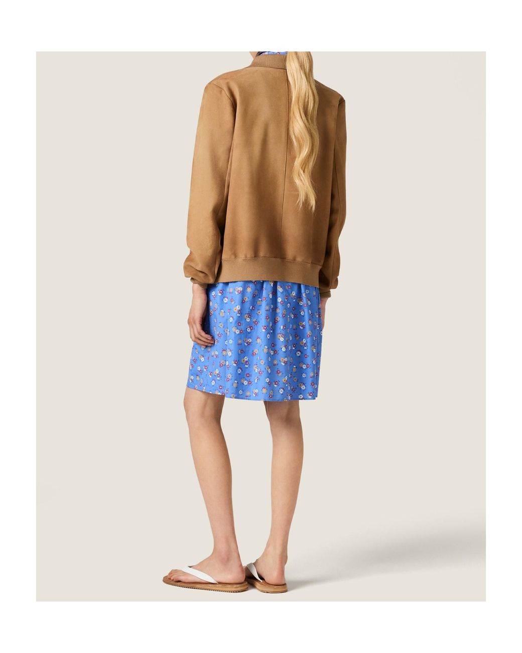 Miu Miu Brown Waxed Suede Blouson Jacket