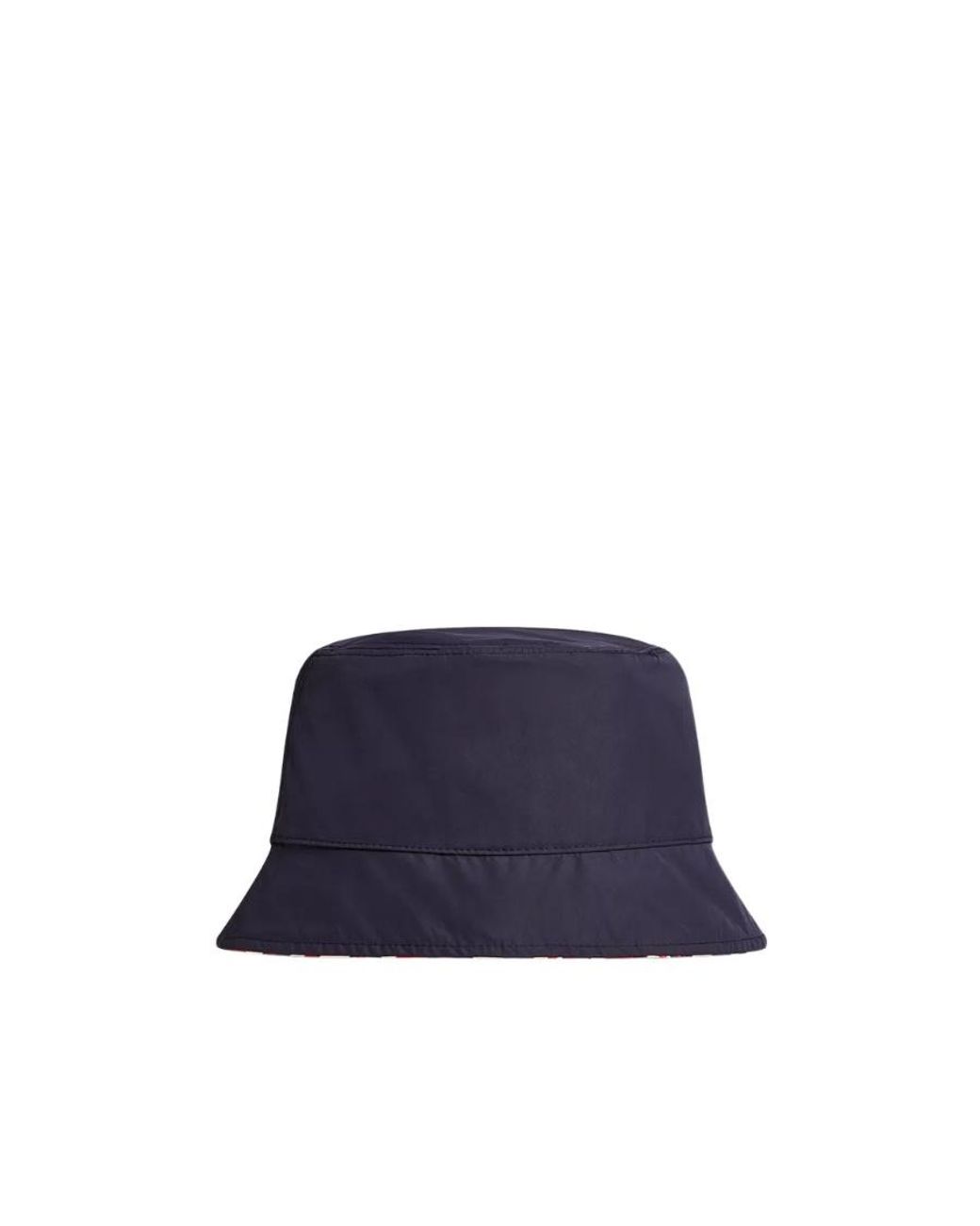 Moncler Blue Logo Patch Reversible Bucket Hat for men