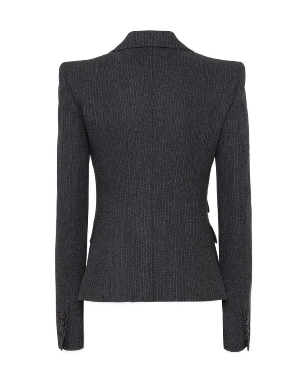DSquared² Blue Pinstripe Pattern Blazer