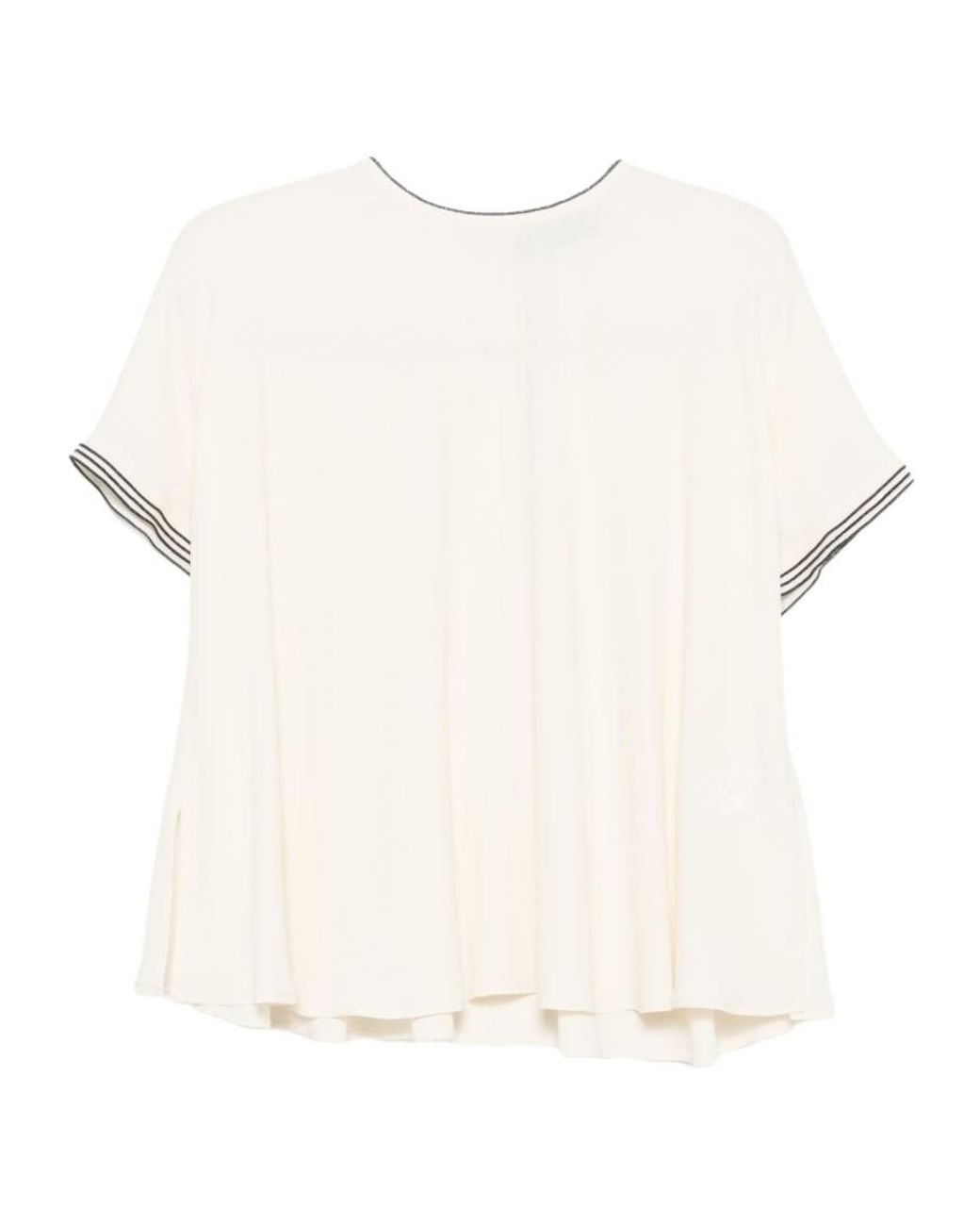 Fabiana Filippi White Crêpe De Chine Top
