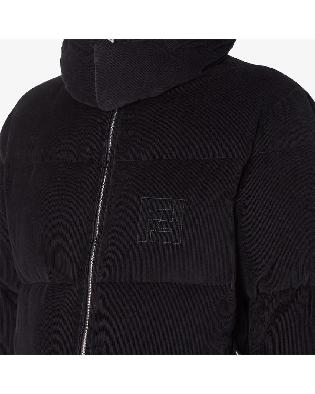 Fendi Black Corduroy Down Jacket for men