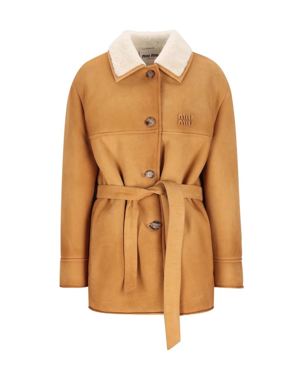 Miu Miu Brown Long-Sleeve Casual Jacket