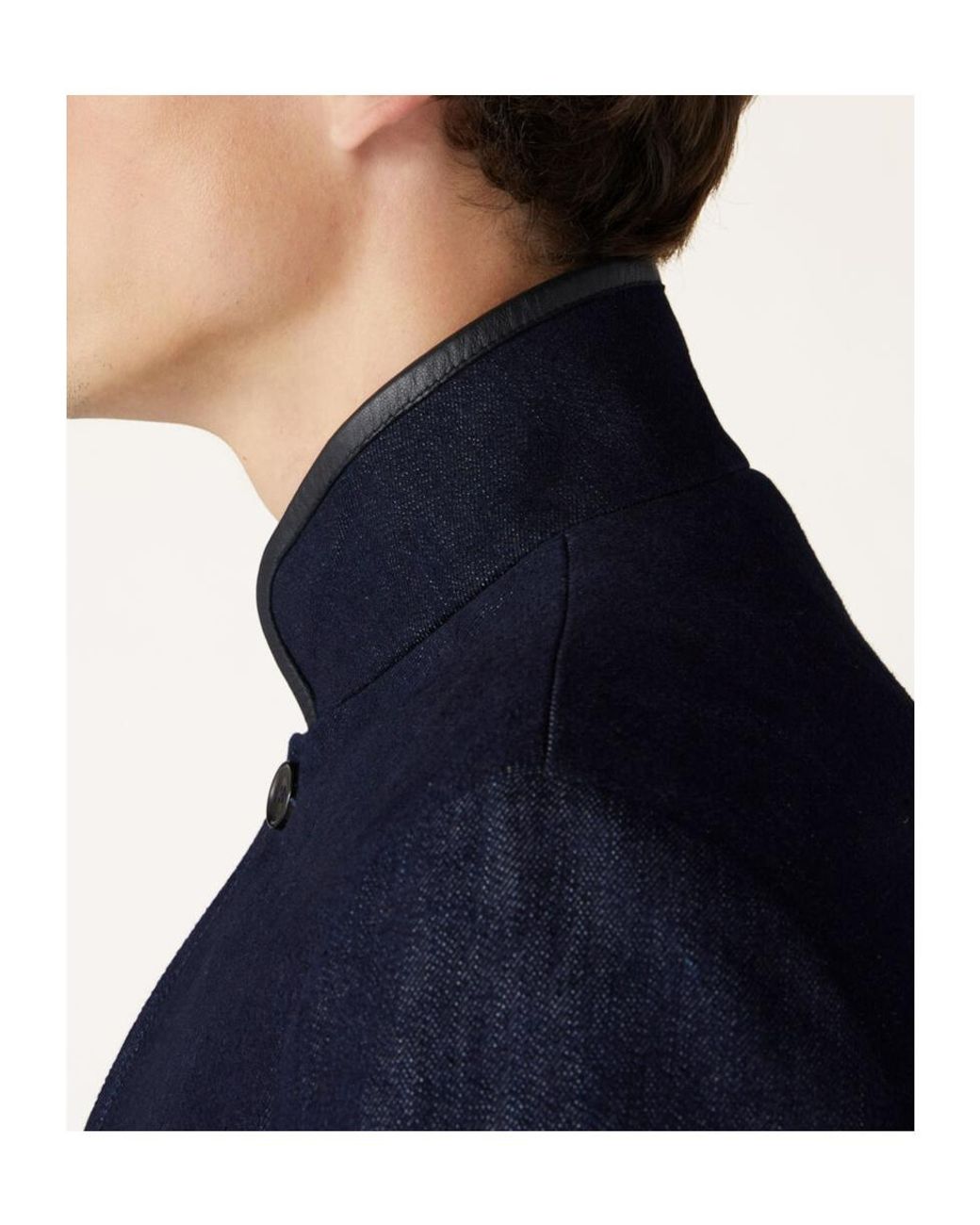 Loro Piana Blue Long Sleeved Button-Up Jacket for men