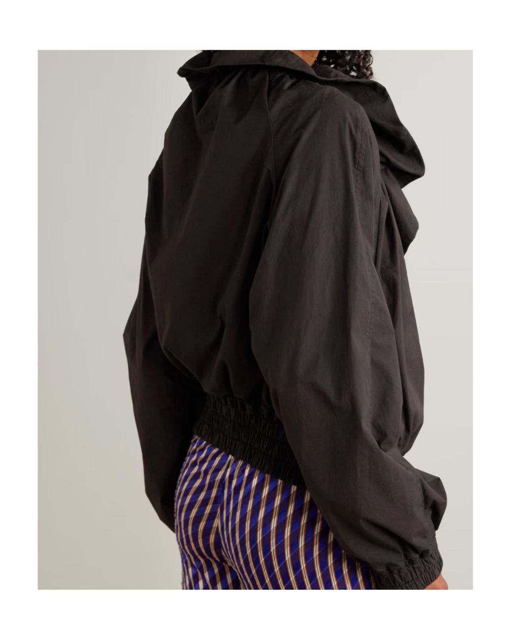 Dries Van Noten Black Ruffled Gathered Cotton-Blend Jacket