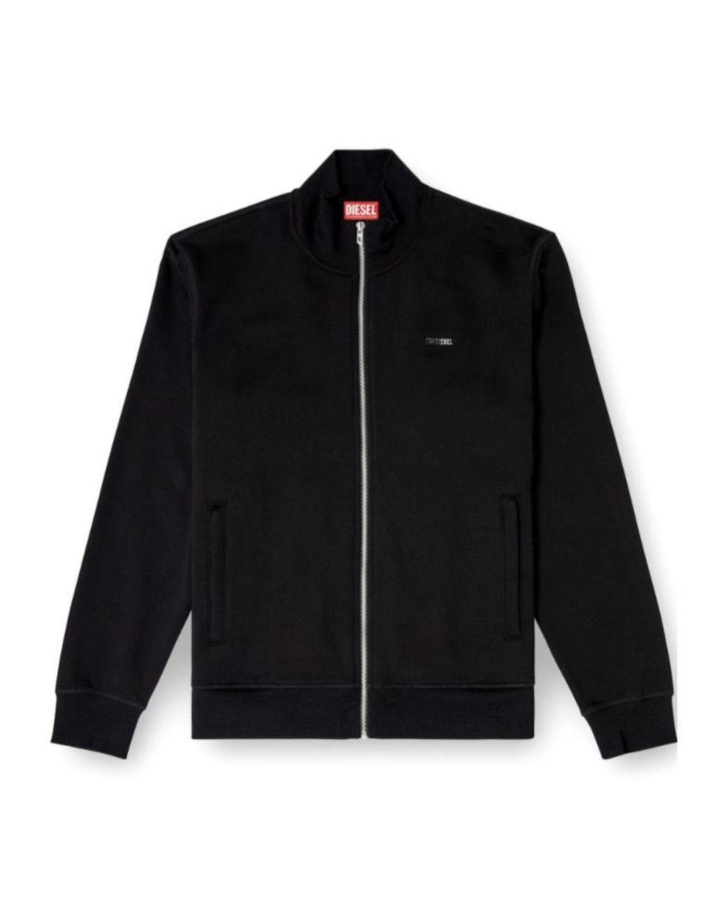 DIESEL Black S-Lock-Met Zipped Sweatshirt for men