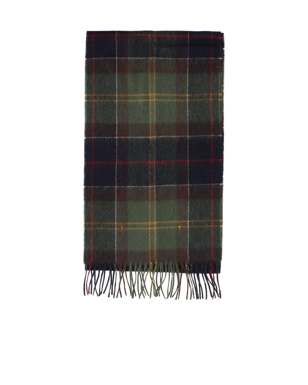 Barbour Black Tartan Printed Scarf for men
