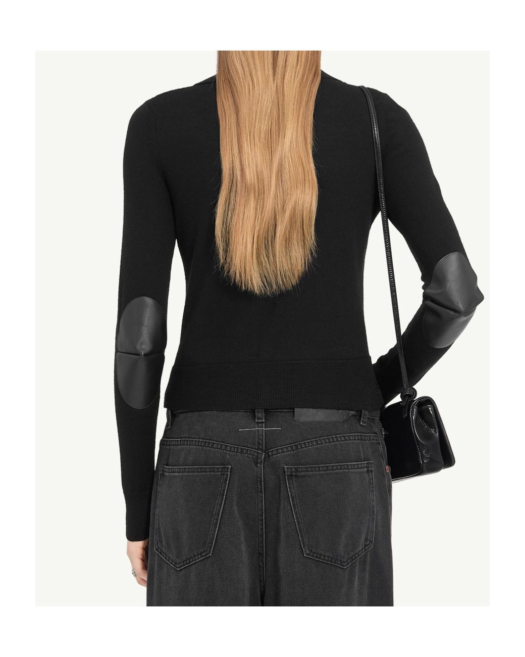 MM6 by Maison Margiela Black Knitted Buttoned Cardigan