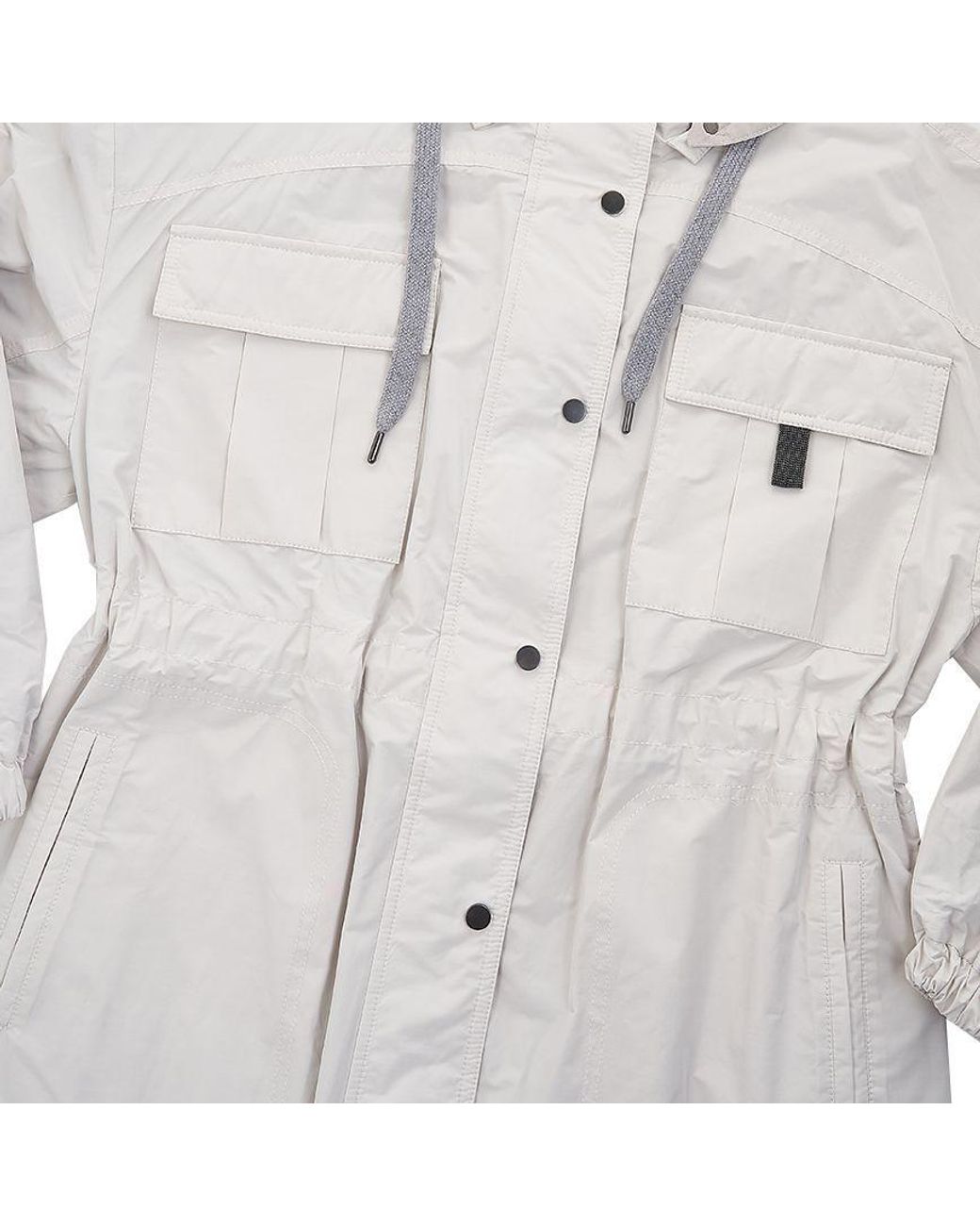 Brunello Cucinelli Gray Hooded Jacket