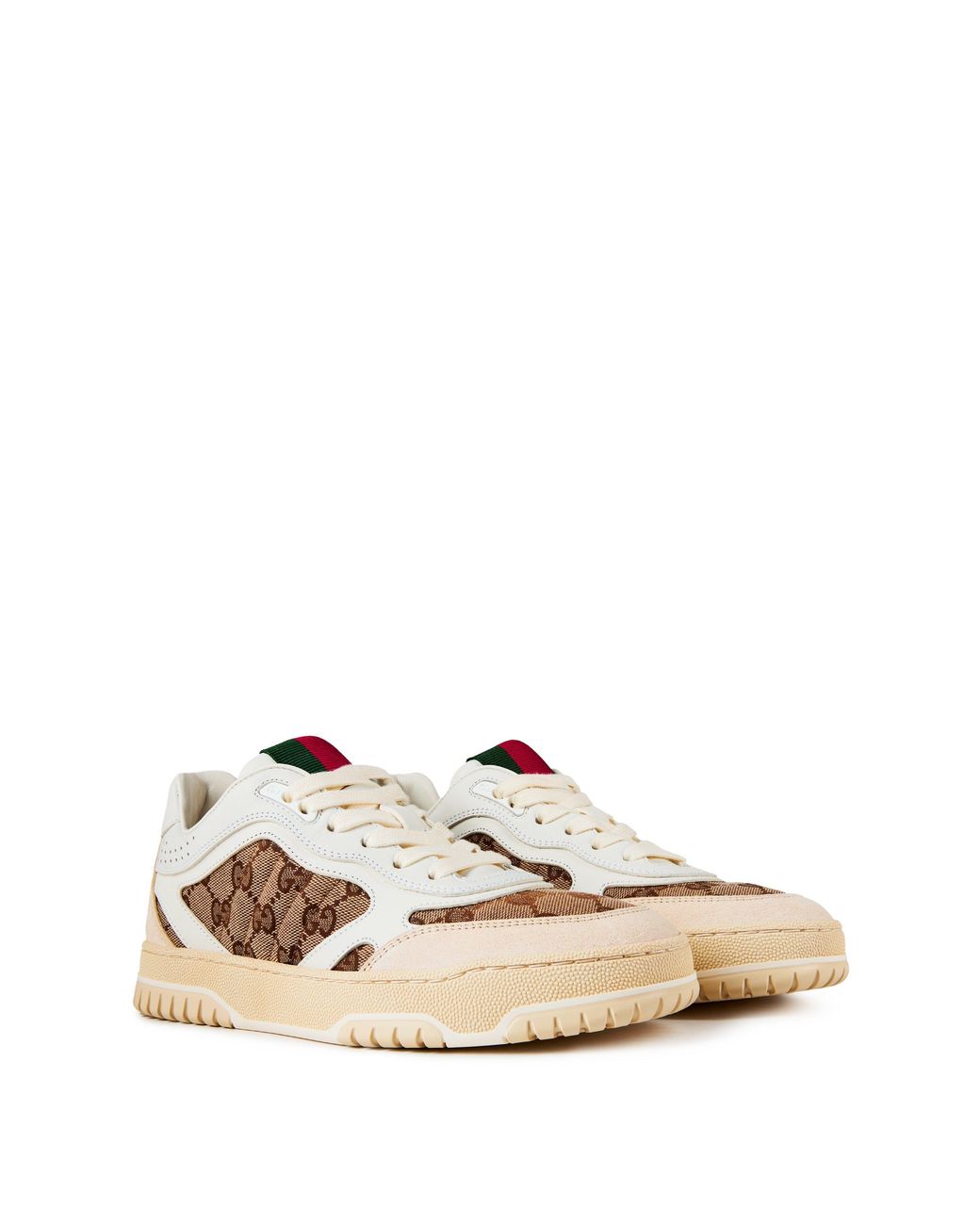 Gucci Natural Lace-Up Casual Sneakers