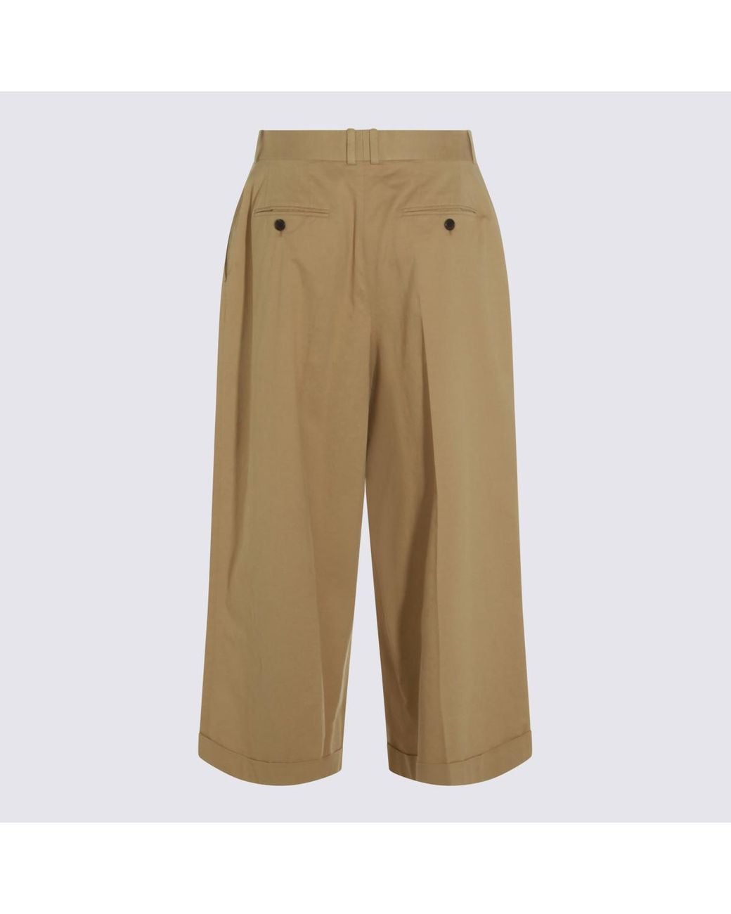 The Row Natural Pleated Culottes Trousers
