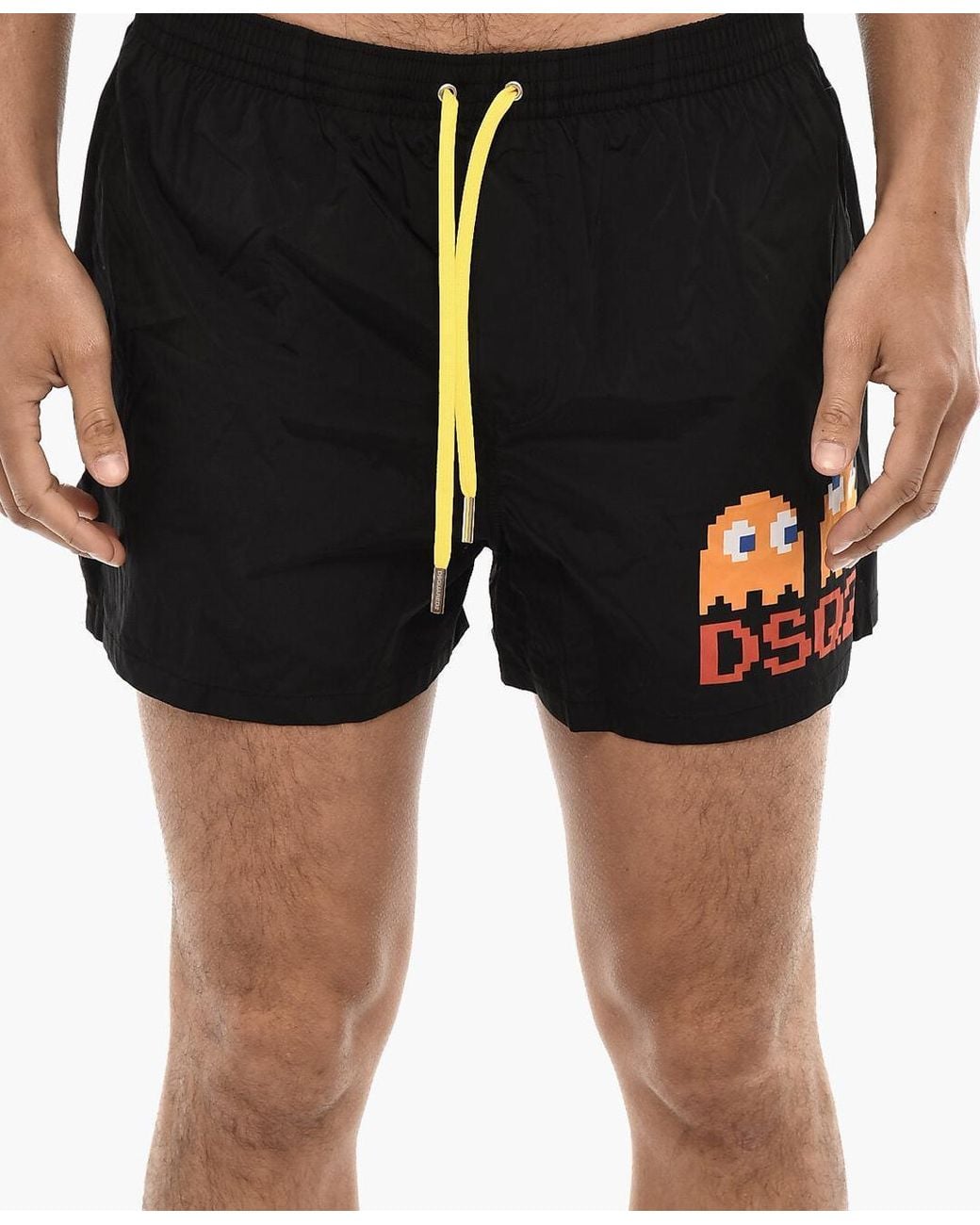 DSquared² Black X Pac- Logo-Print Swim Shorts for men