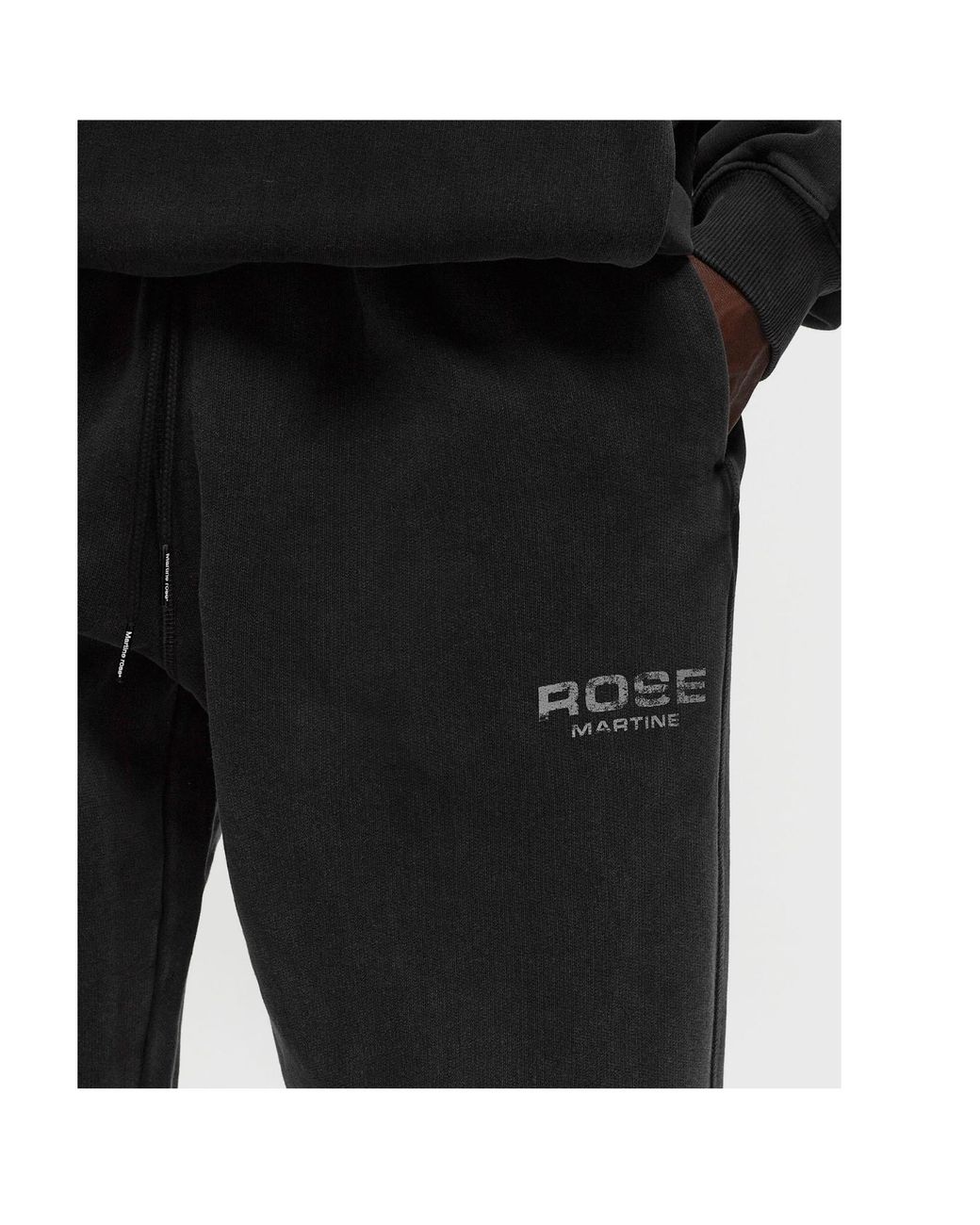 Martine Rose Black Logo Printed Jersey Track Pants for men