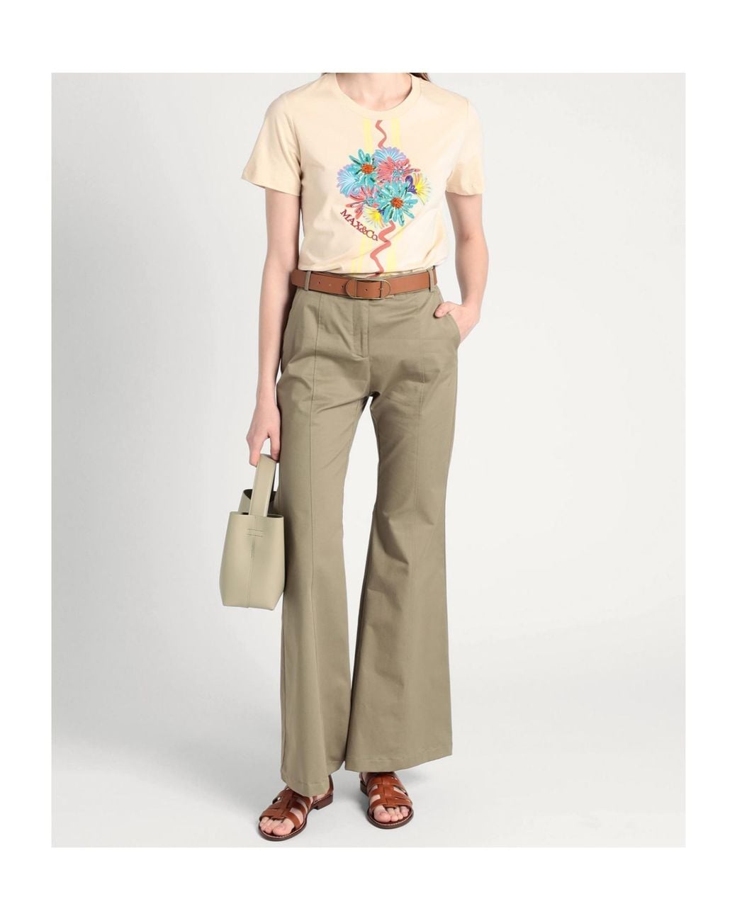 MAX&Co. White Logo Short Sleeve T-Shirt