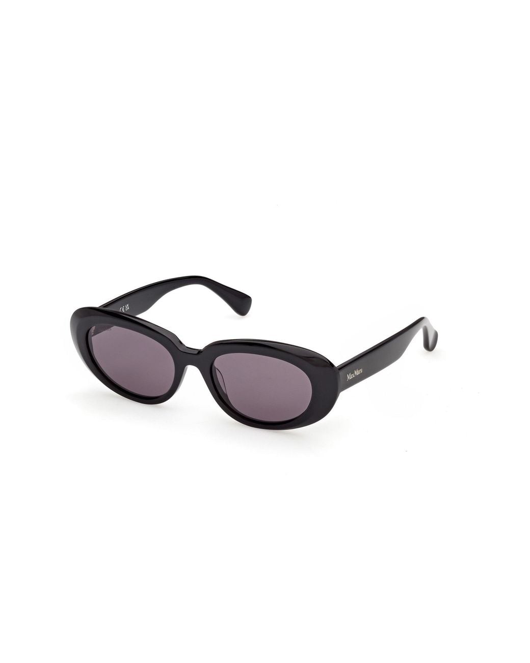 Max Mara White Oval Frame Sunglasses