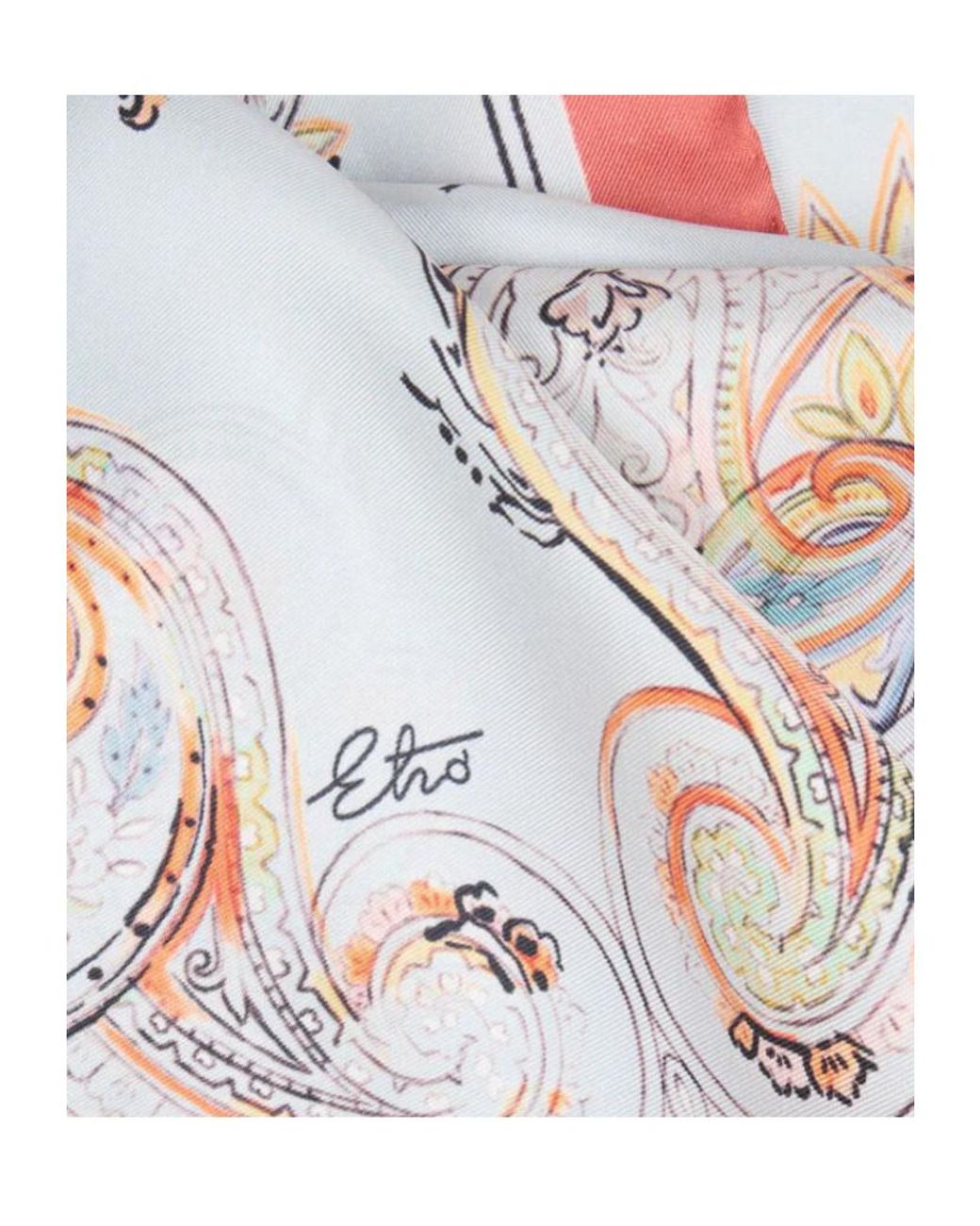 Etro White Pattern-Printed Scarf