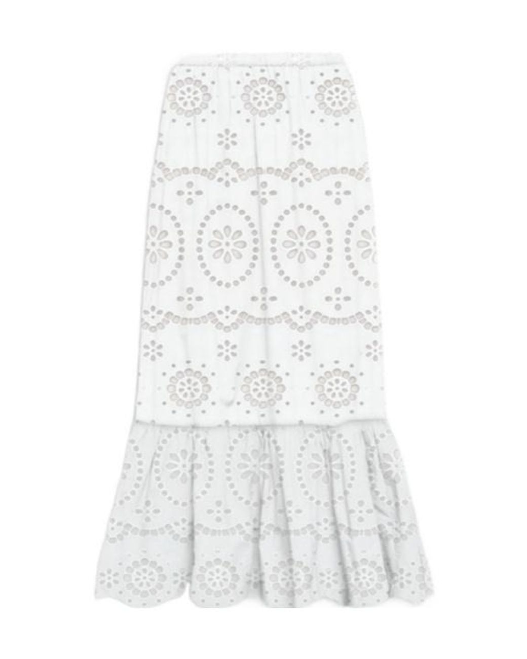 スカート MC2 SAINT BARTH Jenny Sangallo lace skirt Bianco Mc2 Saint Barth Jenny Sangallo Lace Skirt - White | Editorialist