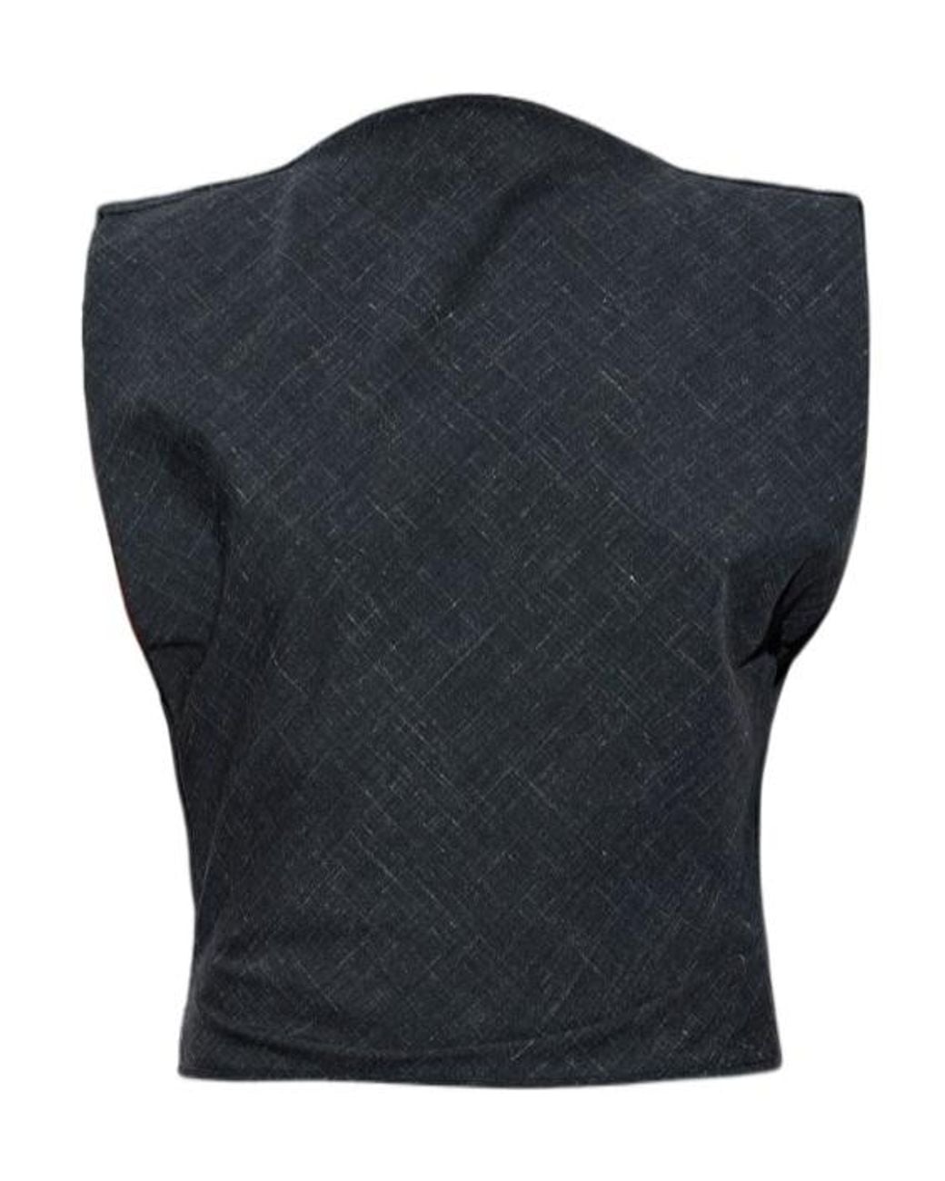 Christopher Esber Blue Banyan Padded-Shoulder Top
