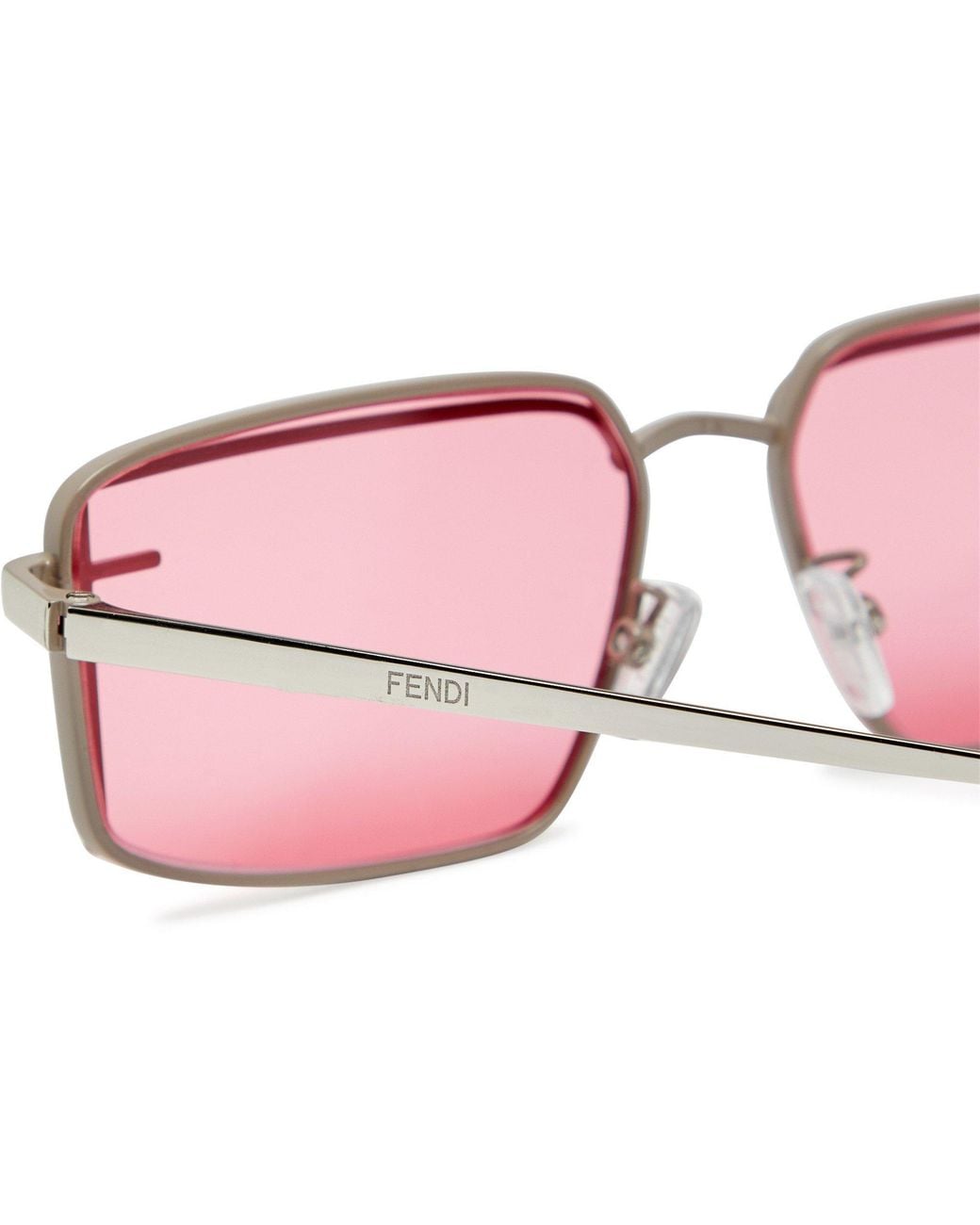 Fendi Pink Double-Rim Square Sunglasses