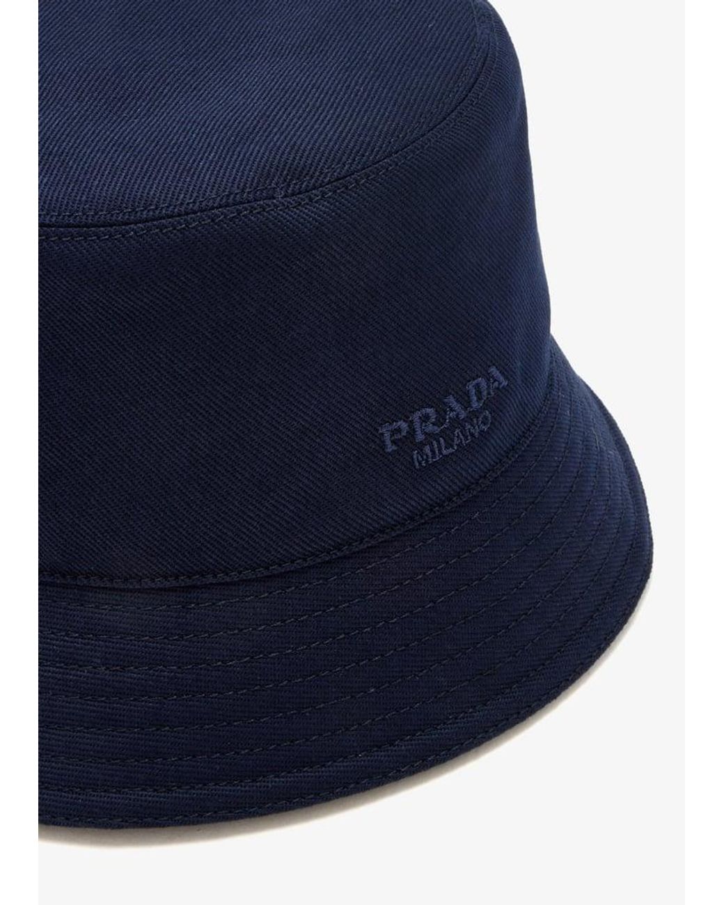Prada Blue Drill Bucket Hat