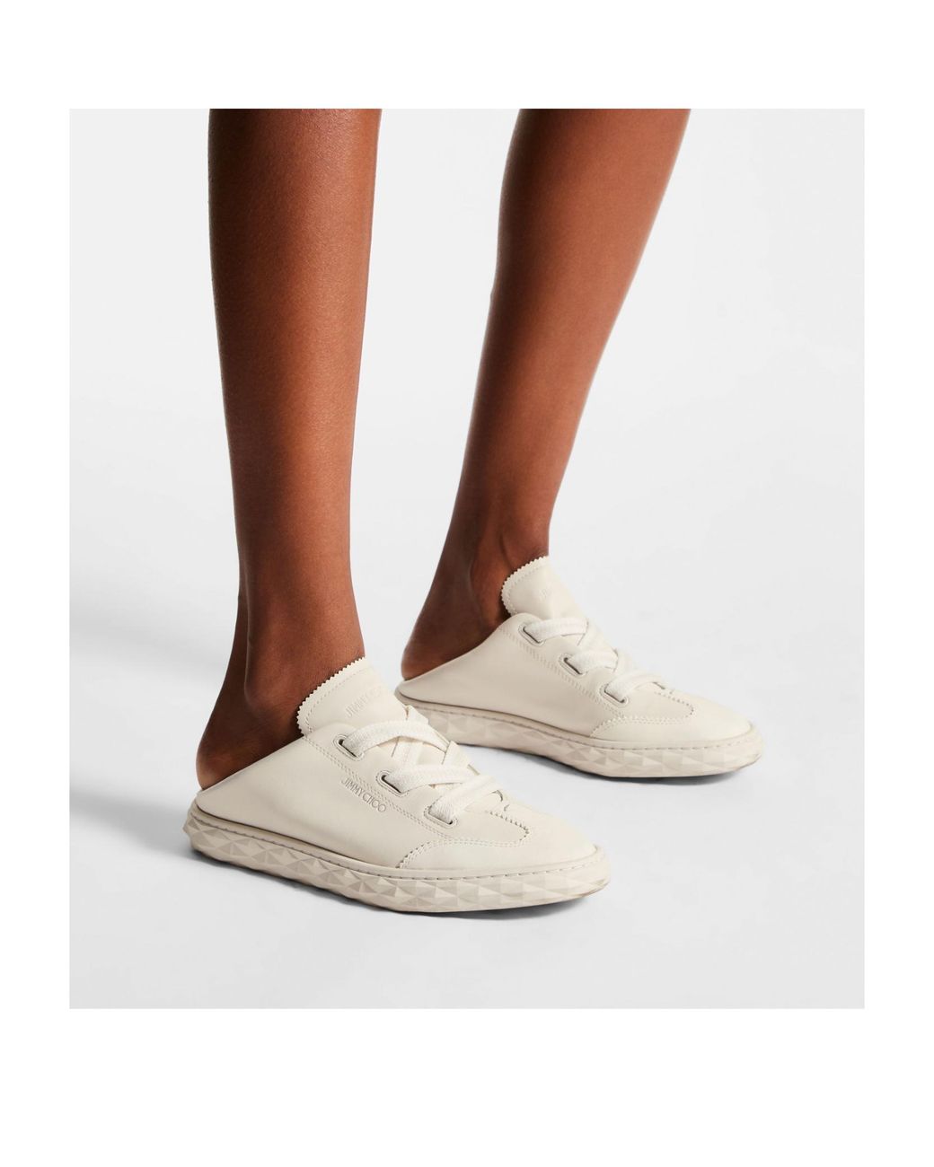 Jimmy Choo Natural Diamond Light Flex Leather Sneakers