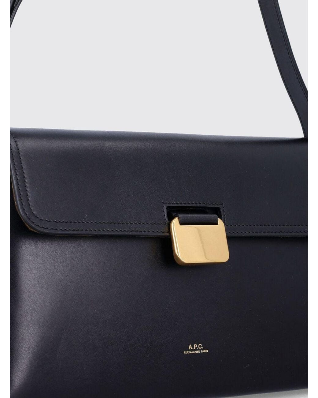 A.P.C. Black Simone Leather Shoulder Bag