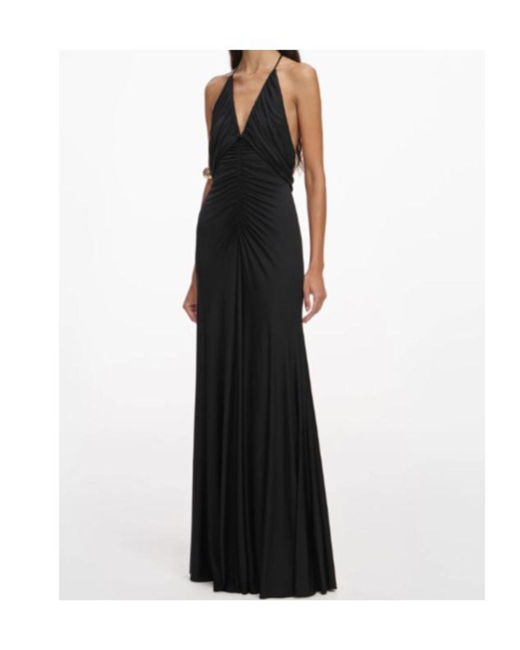 Self-Portrait Black Jersey Long Dress
