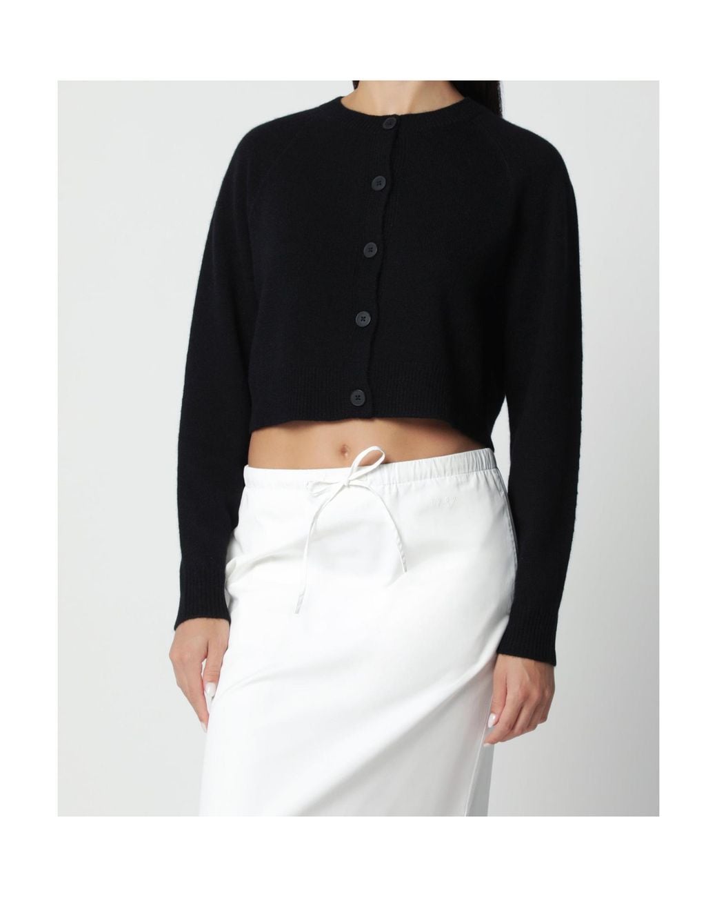Loulou de Saison Black Crew Neck Cardigan