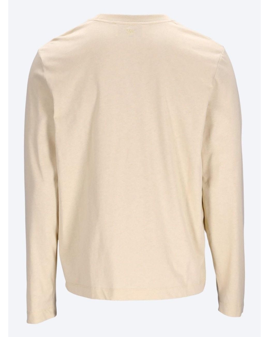AMI Natural Ami Ami De Coeur Long-Sleeved Crewneck T-Shirt for men