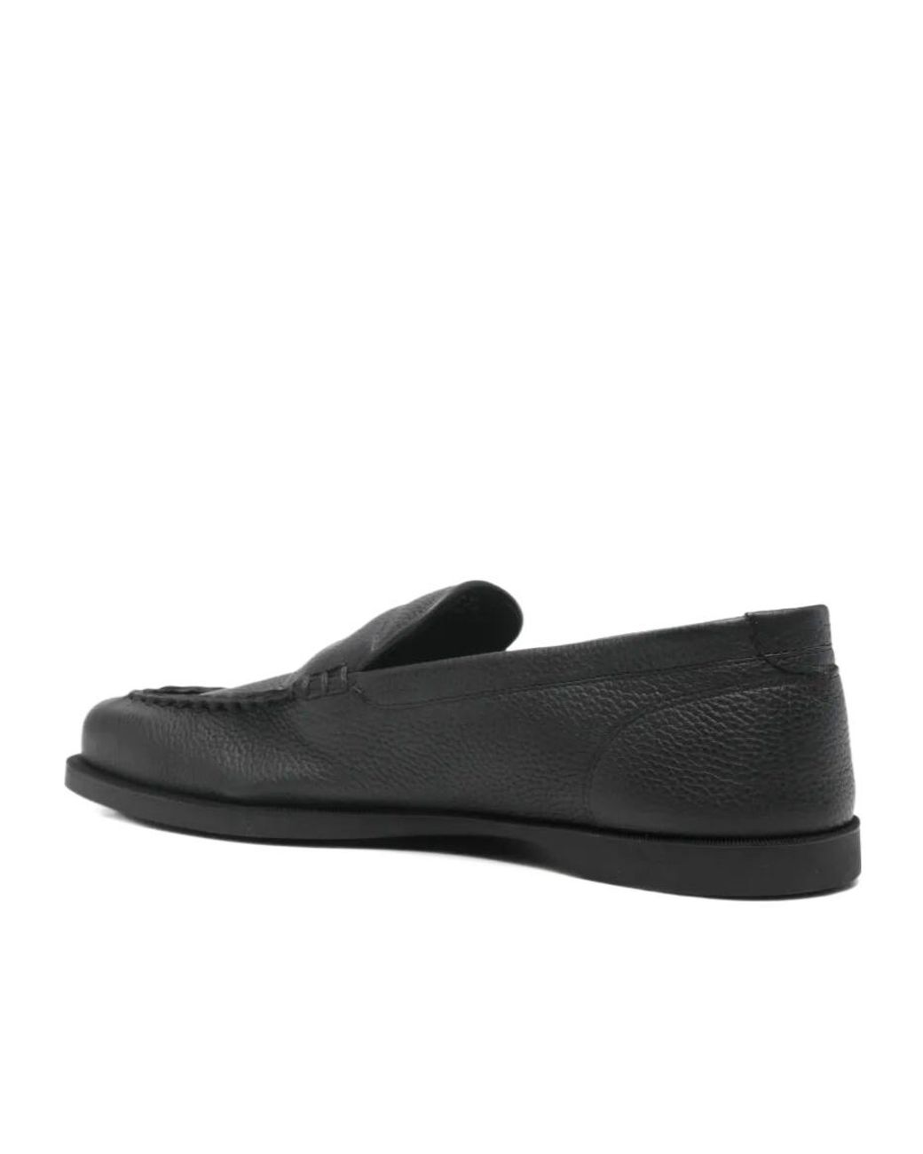 John Lobb Black Pace Penny Loafers for men