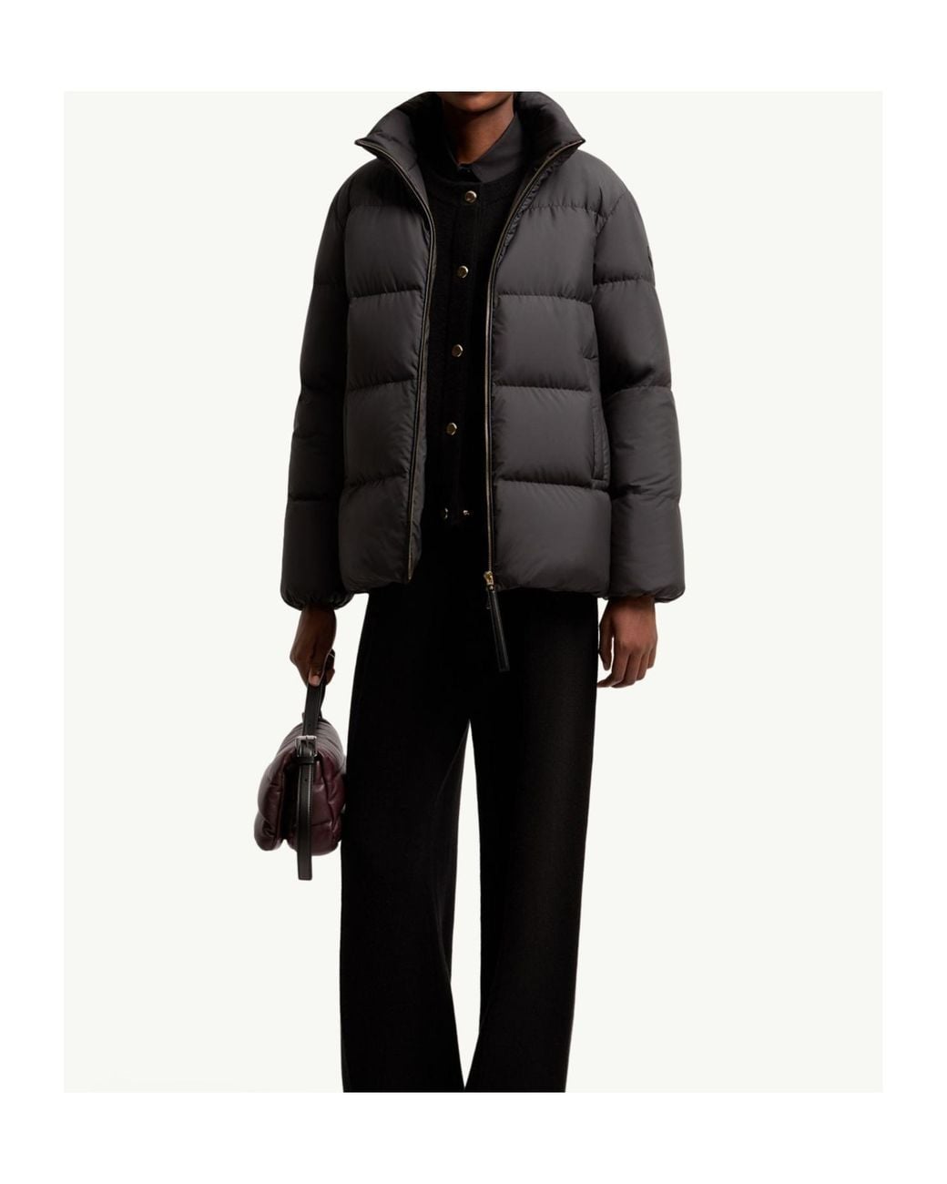 Moncler Black Vivantesse Short Down Jacket