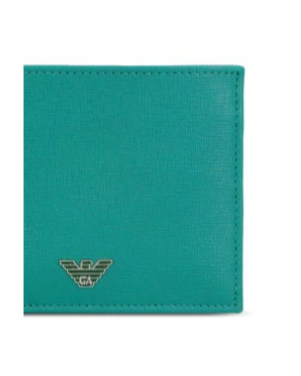 Emporio Armani Green Logo Details Wallet for men