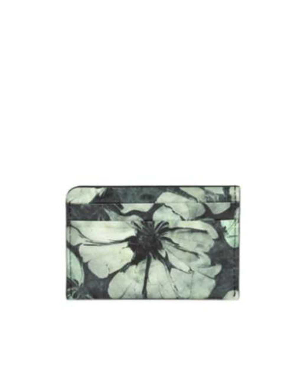 Dries Van Noten Green Leather Card Holder for men