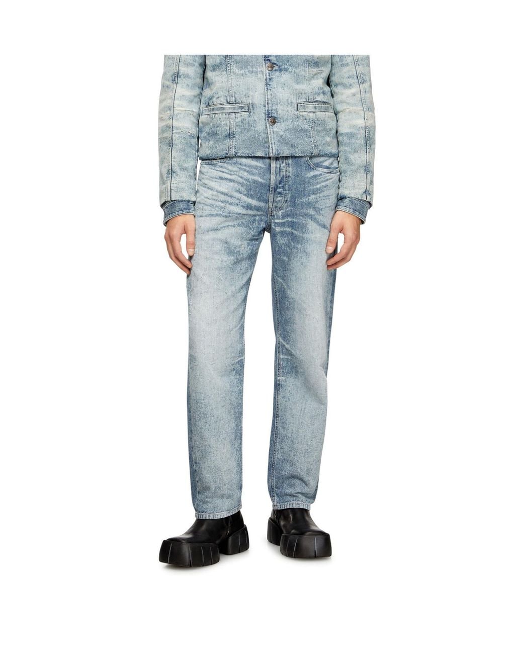 DIESEL Blue 2024 D-Macs Straight-Leg Jeans for men
