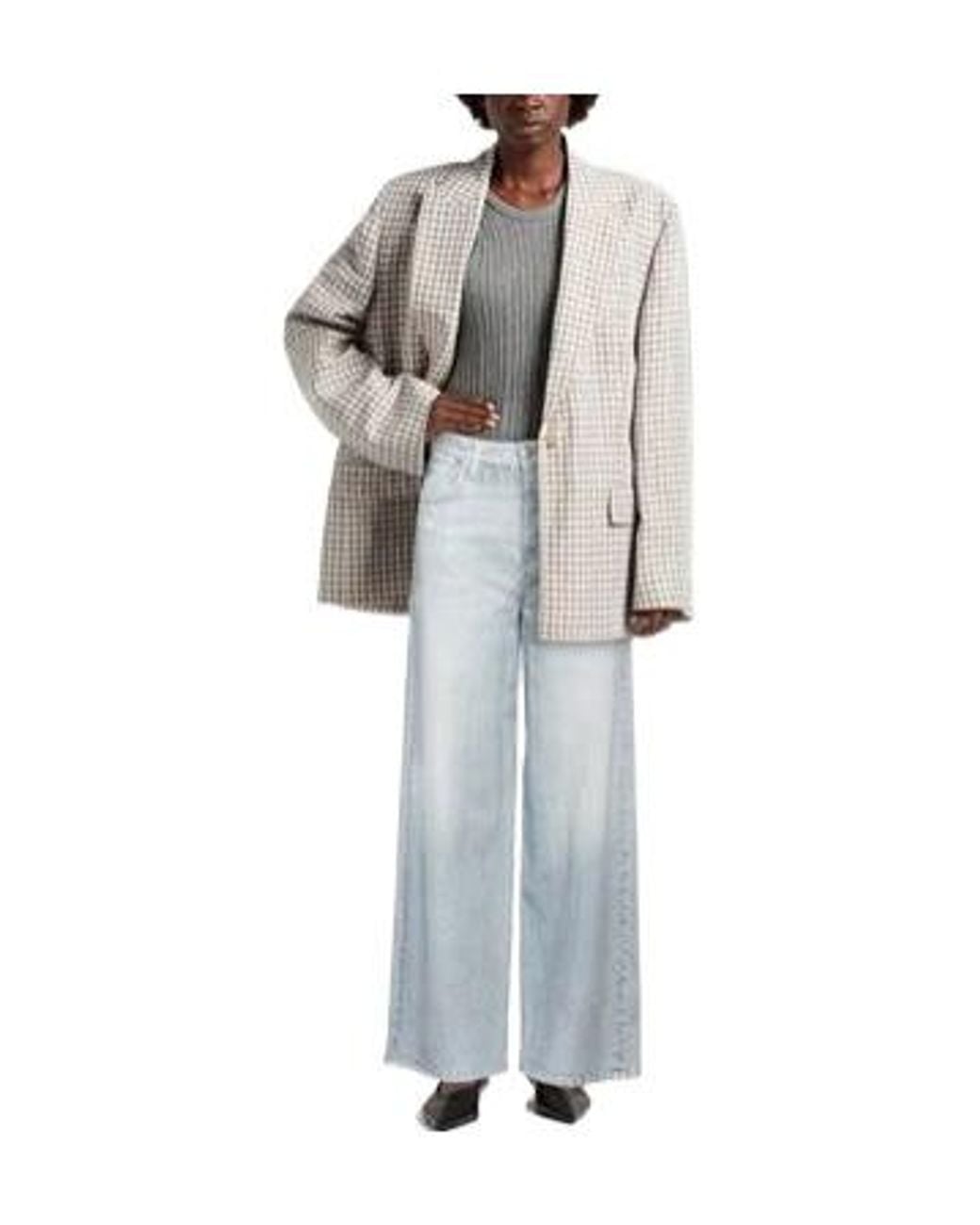 Rag & Bone Blue Wide-Leg Denim Jeans