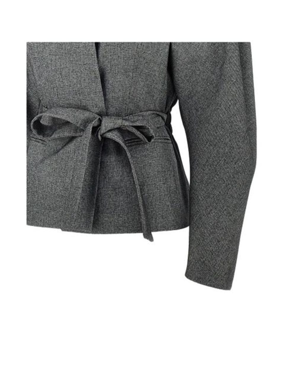 ANDAMANE Gray Margaux Belted Jacket