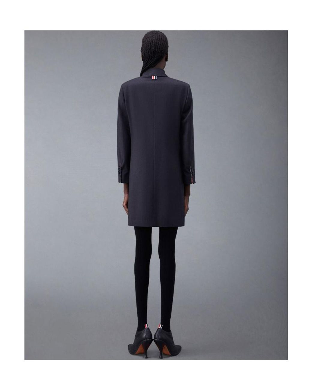 Thom Browne Blue Layered Poplin-Panel Dress